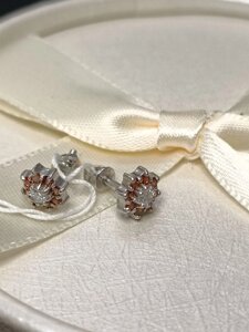 Срібні сережки гвоздики квіточки