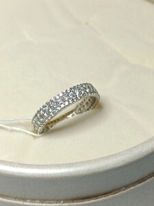 Срібна каблучка з фіанітом розмір 15,5р