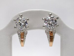 Срібні сережки з золотими накладками "Деметра" DARIY 038с