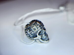 Подвеска шарм череп для браслета