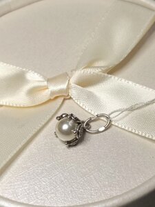 Кулон коло підвіс срібний з перлиною Флора