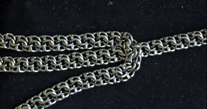 Срібний ланцюжок бісмарк круглий з хвостиком довжина 50 см 1770_50