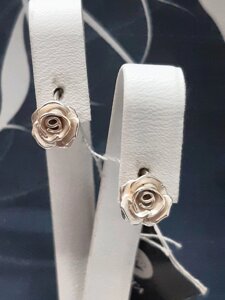 Срібні сережки Роза