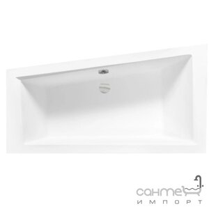 Асиметрична акрилова ванна Besco Intima Slim 150x85 біла, правобічна