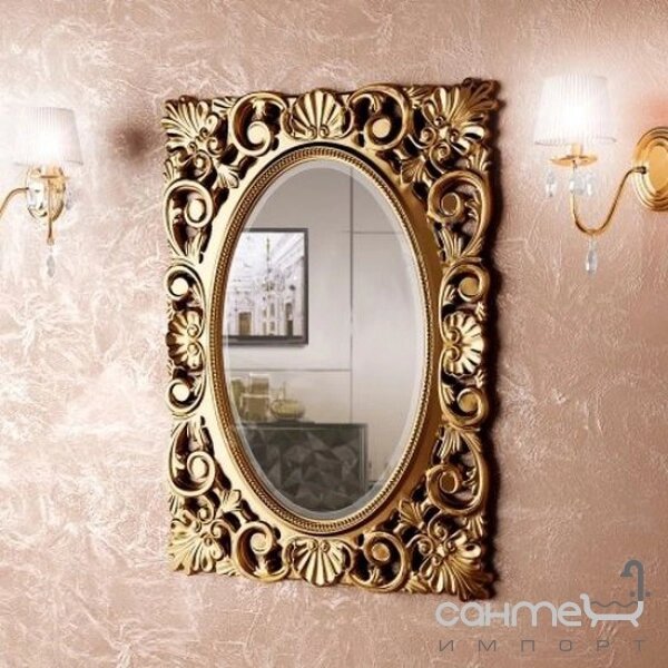 Декоративне дзеркало для ванної кімнати Marsan Louise 750x1050 античне золото від компанії Інтернет-гіпермаркет сантехніки та опалення сантехніка. od. ua - фото 1