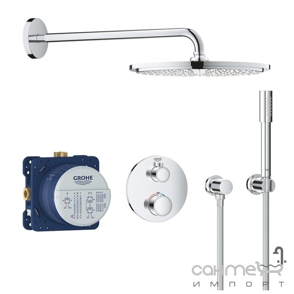 Душова система прихованого монтажу з термостатом Grohe Grohtherm Rainshower Cosmopolitan 310 34731000 хром від компанії Інтернет-гіпермаркет сантехніки та опалення сантехніка. od. ua - фото 1