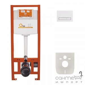 Установка для підвісної туалетної спальні Q-Tap Nest QT0133M425M08V138W White Writing Panel