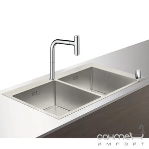 Кухонна мийка з нержавіючої сталі + Змішувач для кухні Hansgrohe Виберіть C71-F765-10 43203000 Chrome