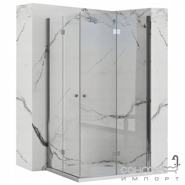 Квадратна душова кабіна Rea Fold N2 Rea-K9991 хром / прозоре скло від компанії Інтернет-гіпермаркет сантехніки та опалення сантехніка. od. ua - фото 1