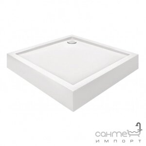 Квадратна душова сковорода з сифоном Qtap Tern TERN301112 білим