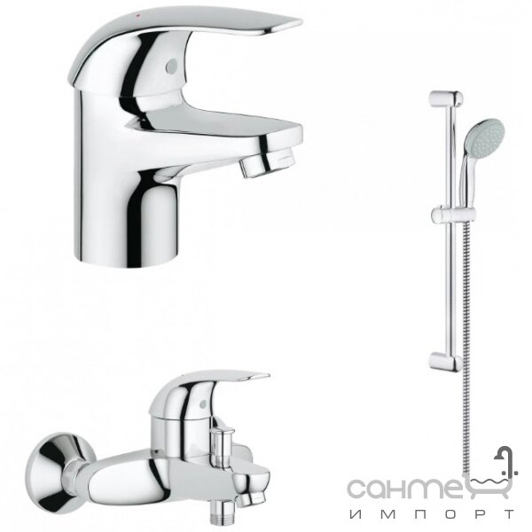 Набір змішувачів Grohe Euroeco New UA123226S0 від компанії Інтернет-гіпермаркет сантехніки та опалення сантехніка. od. ua - фото 1