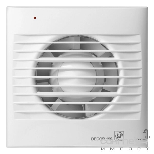 Осьовий вентилятор для ванних кімнат Soler & Palau Decor-100 CZ 230V 5210000500 білий від компанії Інтернет-гіпермаркет сантехніки та опалення сантехніка. od. ua - фото 1