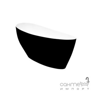 Отдельностоящая ванна з сифоном Besco Keya 165x70 Black & White