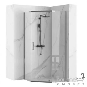 Пентагональна душова кабіна Rea Axin 90 REA-K8779 хром / прозоре скло