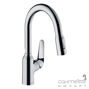 Змішувач для кухні з висувним вигнанням Hansgrohe Focus M429-H180 71801000 хром