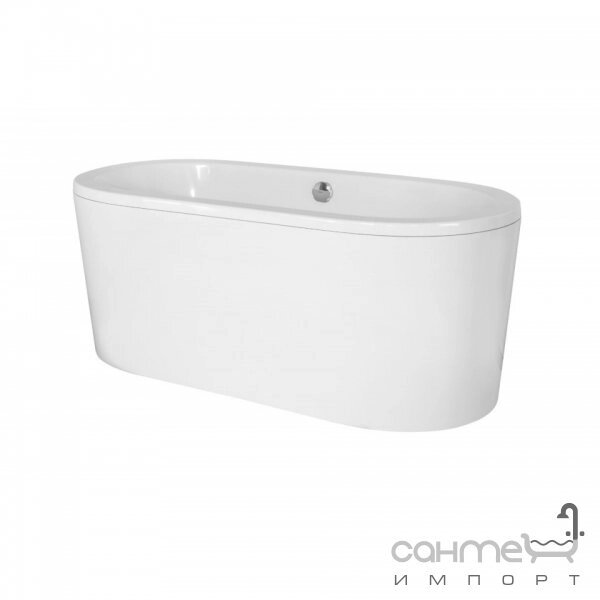 Отдельностоящая ванна з композиту з сифоном Besco Victoria 185x83 біла - інтернет магазин