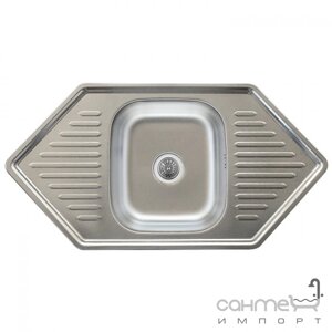 Смішна кухонна раковина, товщина 0,8 мм платинова 9550 нержавіюча сталь/декор