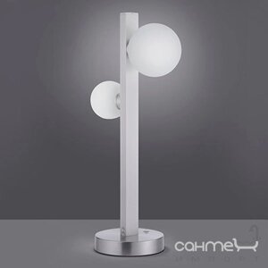 Настільна LED-лампа з дистанційним управлінням Trio Dicapo RGB 550810207 матовий нікель / біле скло