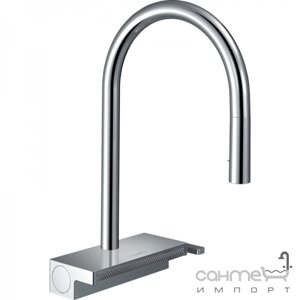 Змішувач для кухні з висувним вигнанням Hansgrohe Aquno Select M81 73831000 хром