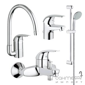 Набір змішувачів Grohe Euroeco 123242K хром