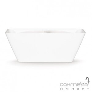 Прямокутна окремо ванні зі штучного каменю PAA Quadro 1590x700 Glossy Alpine White біла глянцева
