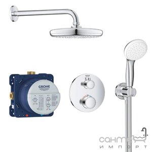 Душова система прихованого монтажу з термостатом Grohe Grotherm 34727000 хром