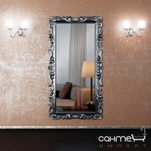 Декоративне дзеркало для ванної кімнати Marsan Mirabelle 1000x1900 чорний глянець