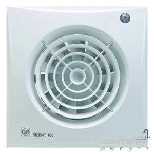 Осьовий вентилятор з чековим клапаном та таймером Soler & Palau Silent-100 CDZ 230V 5210406400 білий