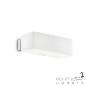 Настінна лампа ідеальна люкс Box 009537 Сучасне, біле, окислене скло