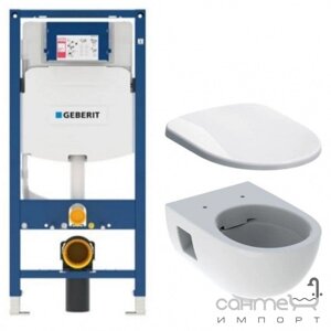 Кулон пучка туалет з сидінням Geberit Selnova 501.545.01.1 + установка Geberit Duofix Sigma