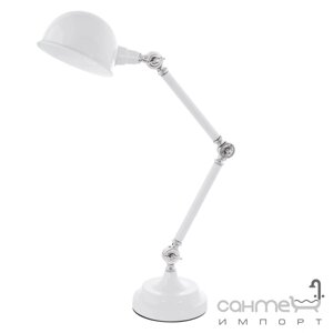 Настільна лампа Eglo Lasora 94707 високотехнологічна, сучасна, сталь, біла, хром