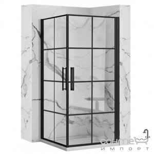 Квадратна душова кабіна Rea Rubik Rea-K9230 Матове чорне / прозоре скло