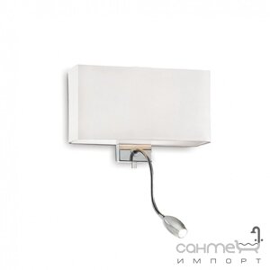 Настінна лампа приліжкова лампа для читання ідеального люкс Готель 215693 Сучасний, білий, тканина, матове, скло