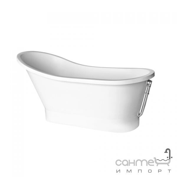 Отдельностоящая ванна з сифоном Besco PMD Piramida Gloria 160x68 біла - розпродаж