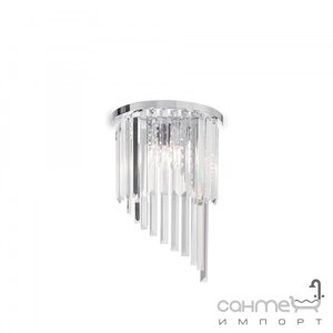 Wall Light Ideal Lux Carlton 168913 Modern, Chrome, Crystal Pendants
