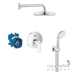 Душова система прихованого монтажу Grohe Eurosmart Cosmopolitan 25183001 хром