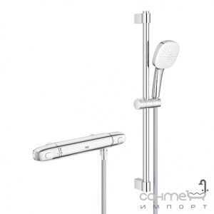 Змішувач-термостат для душу із душовим гарнітуром Grohe Grohtherm 1000 34819005 хром