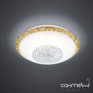 Стельовий LED-світильник Trio Comtess 656211800 біле скло / золото / кристали