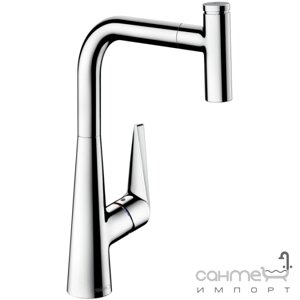 Смеситель для кухни с кнопкой управления и выдвижной лейкой Hansgrohe Talis Select S 72821800 нержавеющая сталь