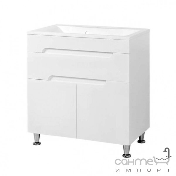 Підлогова тумба ПІК Simple White 75 із раковиною Style 75 Т 14 75 42 біла від компанії Інтернет-гіпермаркет сантехніки та опалення сантехніка. od. ua - фото 1