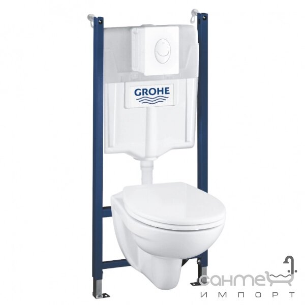 Підвісний унітаз із сидінням + інсталяція Grohe Solido Ceramic Bundle 39117000 від компанії Інтернет-гіпермаркет сантехніки та опалення сантехніка. od. ua - фото 1