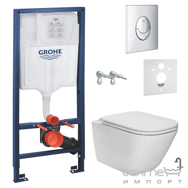 Підвісний унітаз Roca Gap slim softclose + інсталяція Grohe Rapid SL 38721001 + прокладка Grohe 37131000 від компанії Інтернет-гіпермаркет сантехніки та опалення сантехніка. od. ua - фото 1