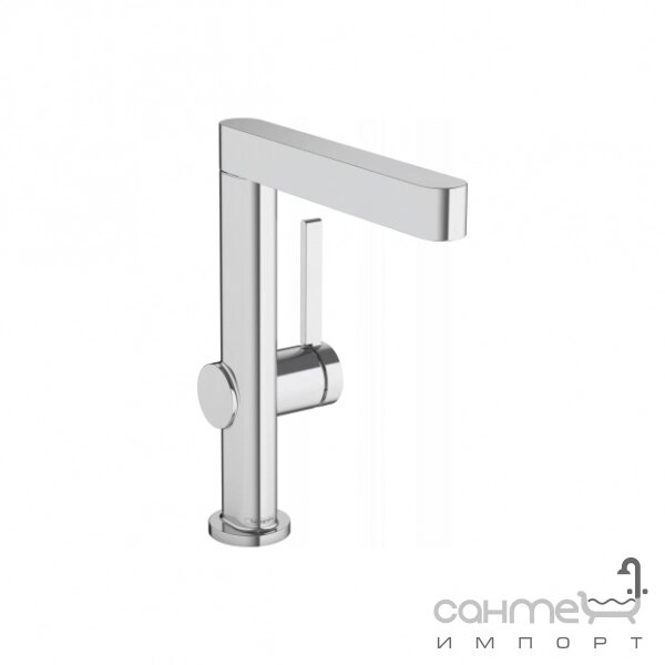 Поворотный смеситель для раковины с донным клапаном Hansgrohe Finoris 76060670 Matt Black матовый черный від компанії Інтернет-гіпермаркет сантехніки та опалення сантехніка. od. ua - фото 1