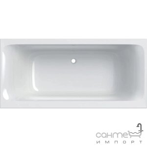 Прямокутна акрилова ванна, дрібна продуктивність, з ногами Geberit Tawa Slim Rim Duo 554.125.01.1 білий