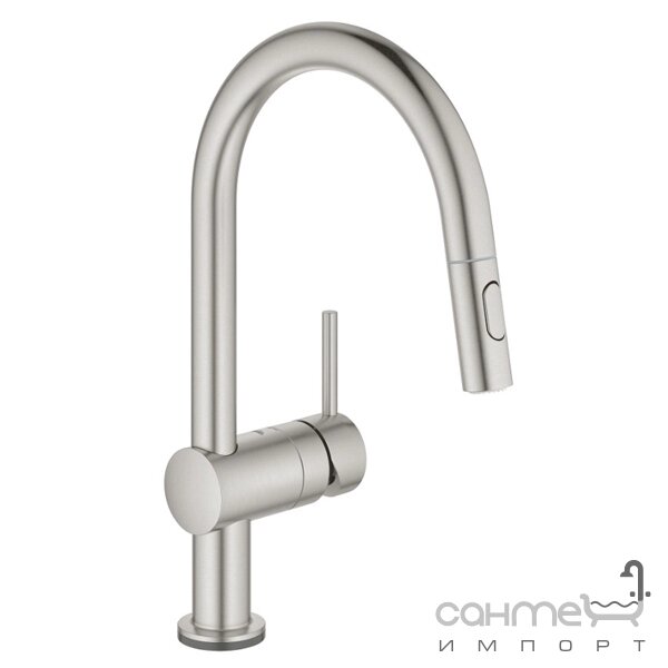 Сенсорний змішувач для кухні з витяжним виливом Grohe Minta Touch 31358DC2 суперсталь від компанії Інтернет-гіпермаркет сантехніки та опалення сантехніка. od. ua - фото 1