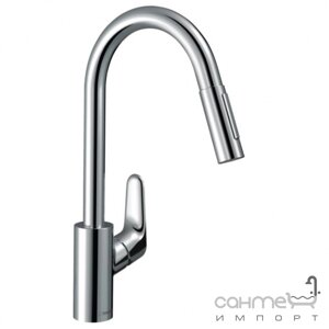 Змішувач для кухні з витяжним вигнанням Hansgrohe Focus M41 73895000 хром