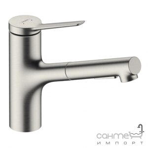 Змішувач для кухні з витяжним вигнанням Hansgrohe Zesis M33 74800800 нержавіюча сталь