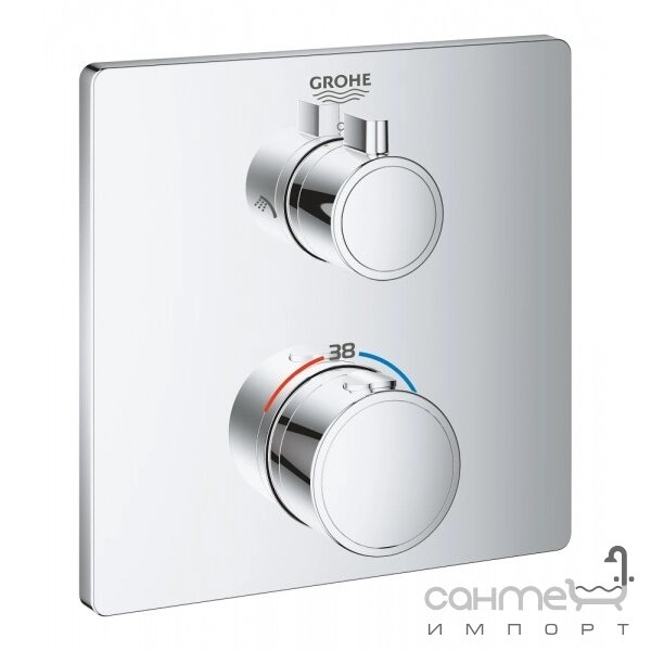 Термостатичний змішувач для ванни/душа GROHE Grohtherm Thermostatic 24079000 (24080000) на два споживачі від компанії Інтернет-гіпермаркет сантехніки та опалення сантехніка. od. ua - фото 1