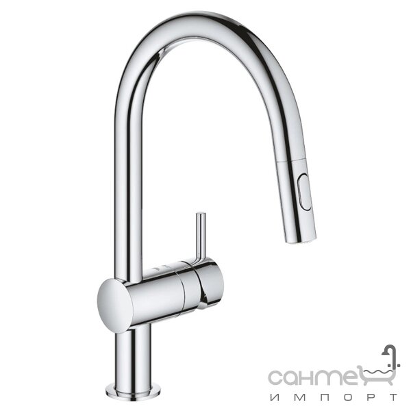 Змішувач для кухні з витяжним виливом Grohe Minta 30348001 хром від компанії Інтернет-гіпермаркет сантехніки та опалення сантехніка. od. ua - фото 1