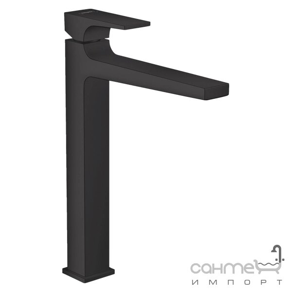 Змішувач для раковини високого з нижньою клапаном Hansgrohe Metropol 32512670 matte black від компанії Інтернет-гіпермаркет сантехніки та опалення сантехніка. od. ua - фото 1